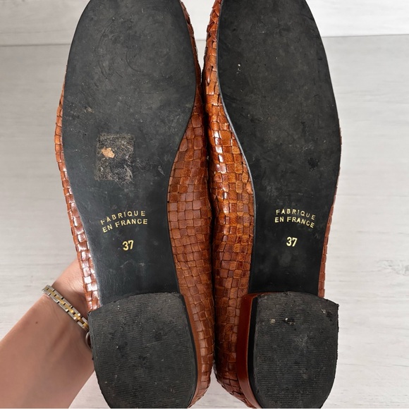 French Woven Leather Flats - Picture 6 of 6